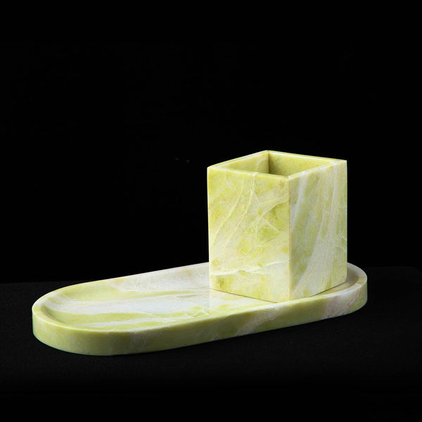 Irish Green Natural Marble Tray Set – A Slice of Spring in Your Home