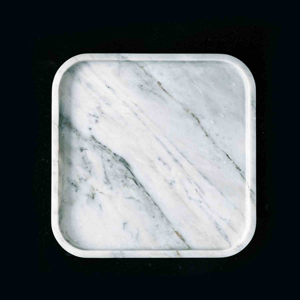 Jazz White Marble Large Size Tray - Luxury Inspired by the Greek Goddess