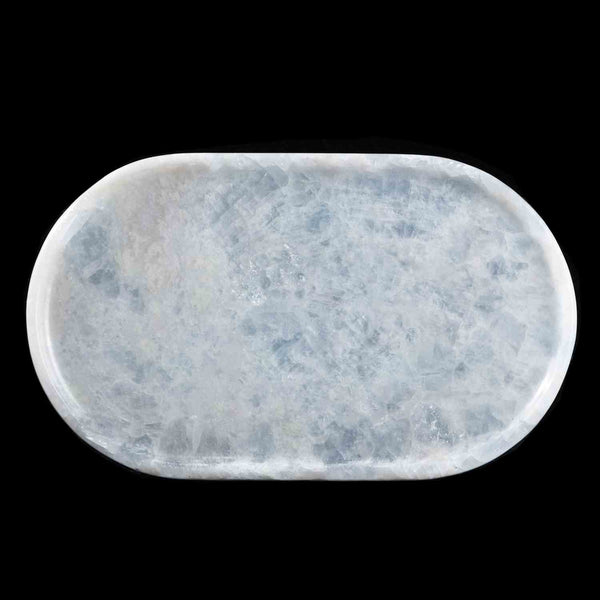 Blue Crystal Natural Marble Tray - A Gift from Princess Elsa