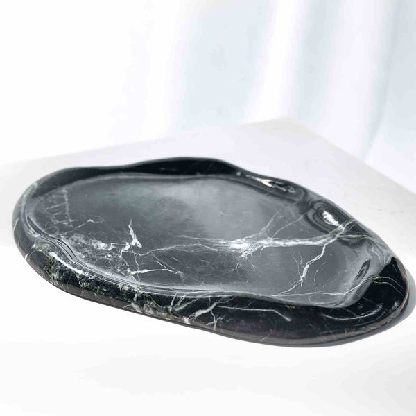 Green Marble Cloud Tray - Elegant Natural Stone for Perfume or Jewelry tray